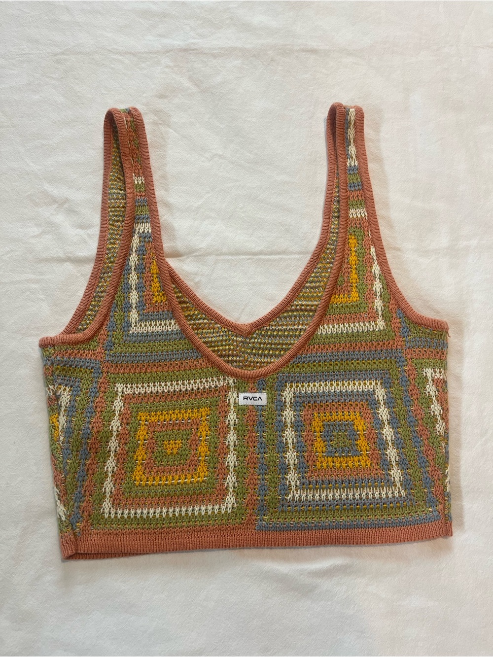 RVCA Shadow Box Sweater Top Guava - Picture 3 of 4